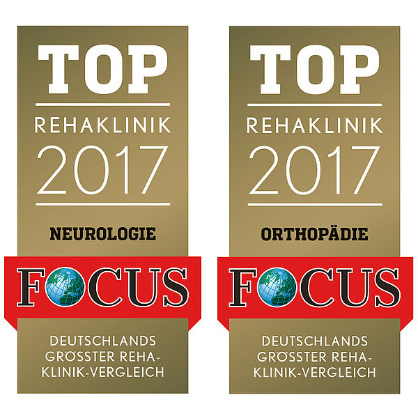 Siegel TOP Rehaklinik FOCUS Gesundheit Neurologie und Orthopädie 2017